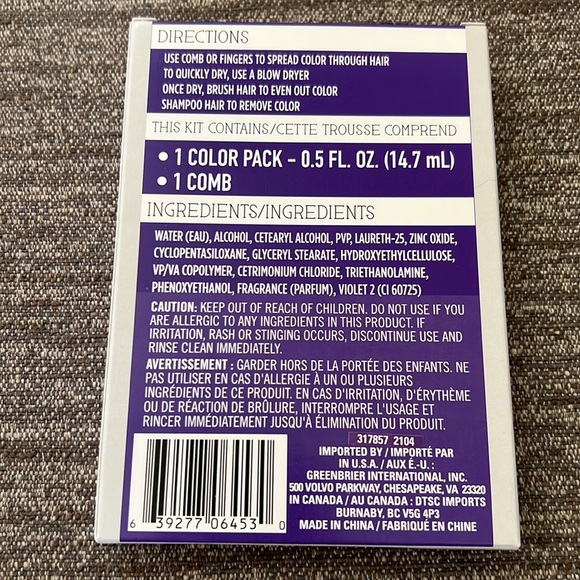 Purple temporary hair color - Picture 2 of 2